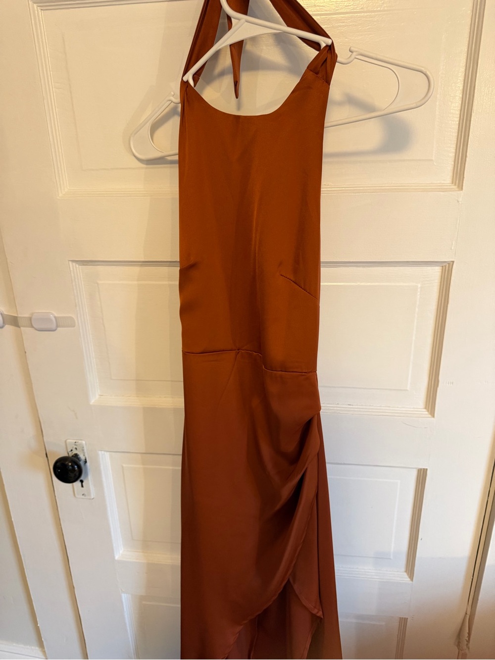 Rust Maxi Halter Dress